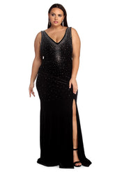 Plus Leanna Formal Heat Stone Dresses